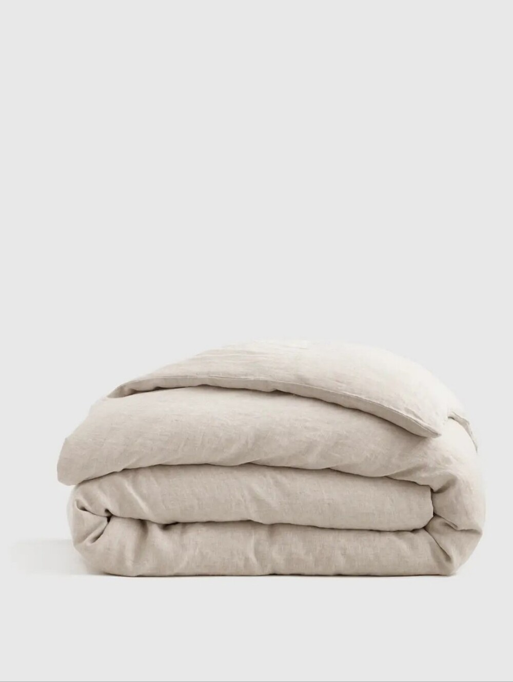 Quince 100% European Linen Duvet Cover Full/Queen Natural Chambray EUC - Picture 2 of 9